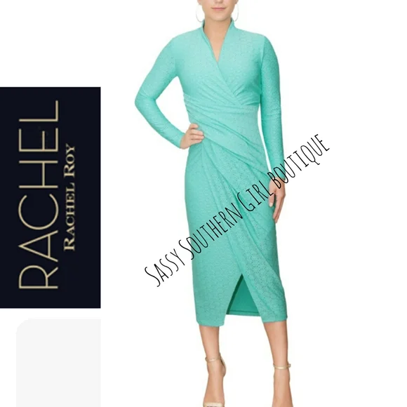🆕⭐ Rachel Roy Mint aqua eyelet midi dress